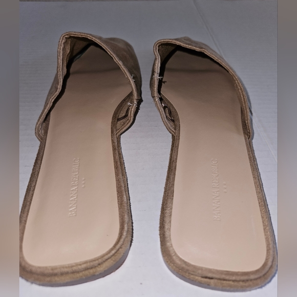 Banana Republic Soft Faux Suede Mule Light Taupe Size 8.5 - Picture 4 of 11